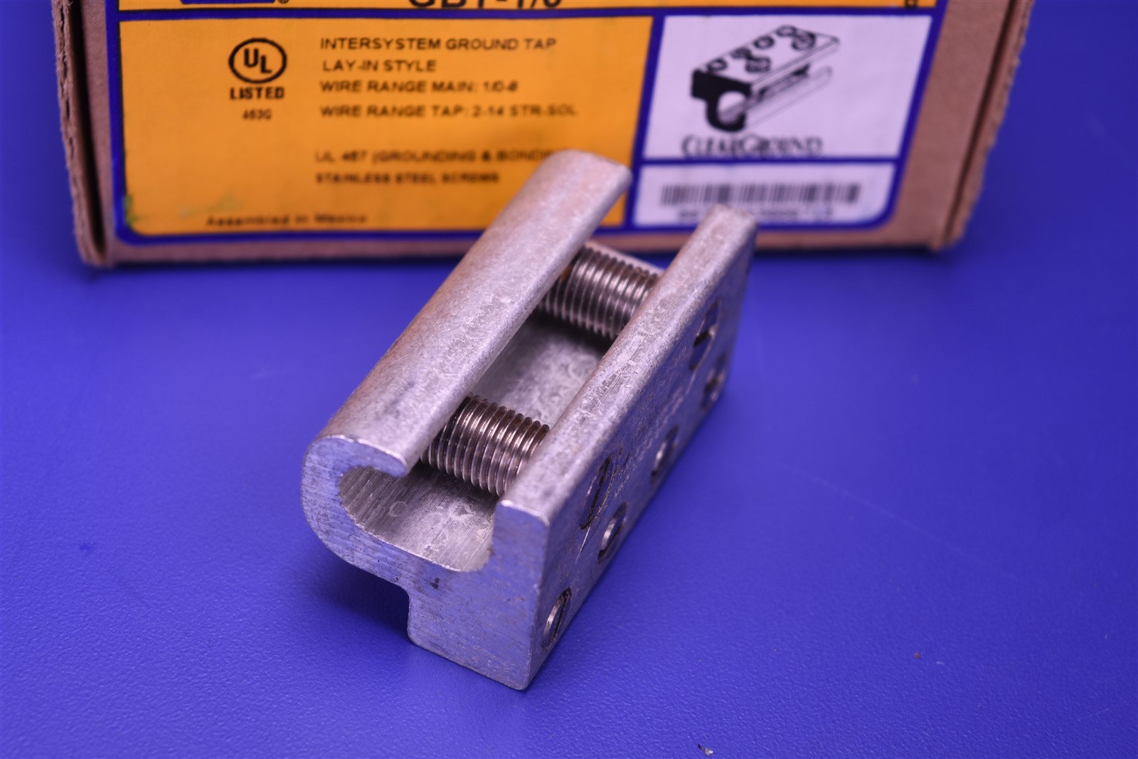 Ilsco GBT-1/0 Ground Tap Main Conductor 1/0 – 8 AWG Tap Conductor 2 – 14 AWG