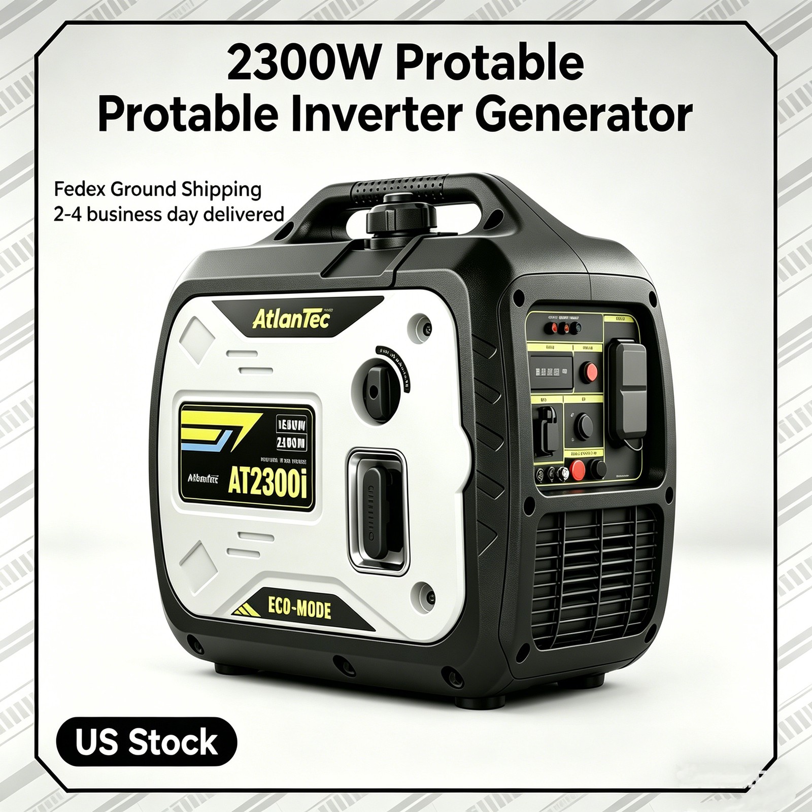 2300W Gas Power Inverter Generator Portable Home Backup Job site Construction