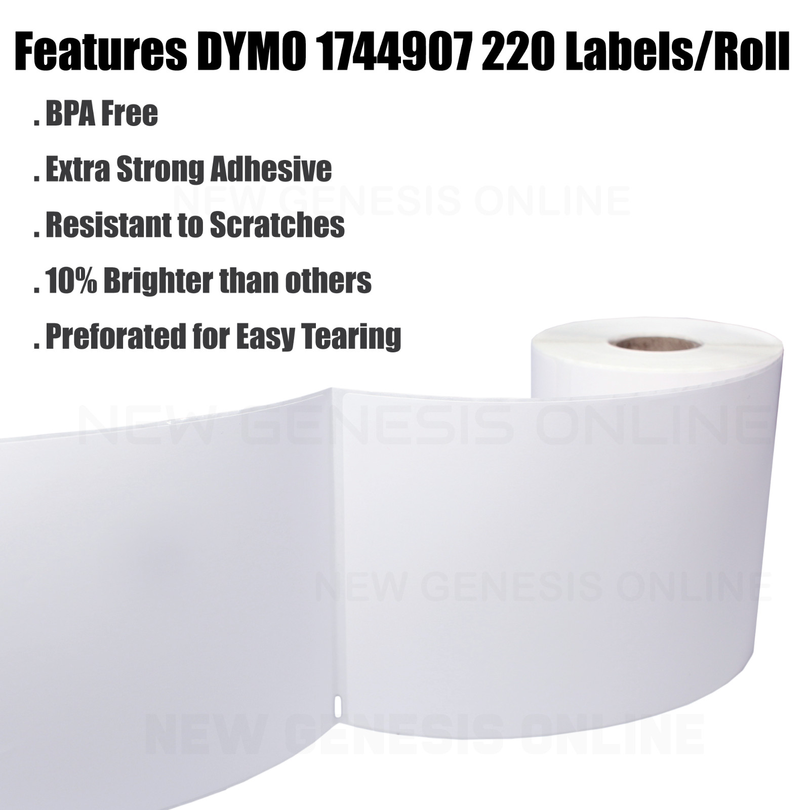 4 Rolls 220 Thermal Shipping Labels 4×6 Compatible 1744907 Dymo 4XL Label Writer