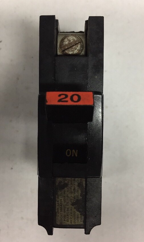 Federal Pacific FPE Stab-Lok Breaker 1 Pole 20 Amp 120V Thick – Ships Today