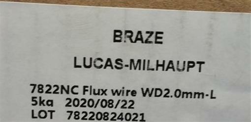 (5 kg) Lucas-Milhaupt Braze 7822NC Flux Wire WD2.0mm-L