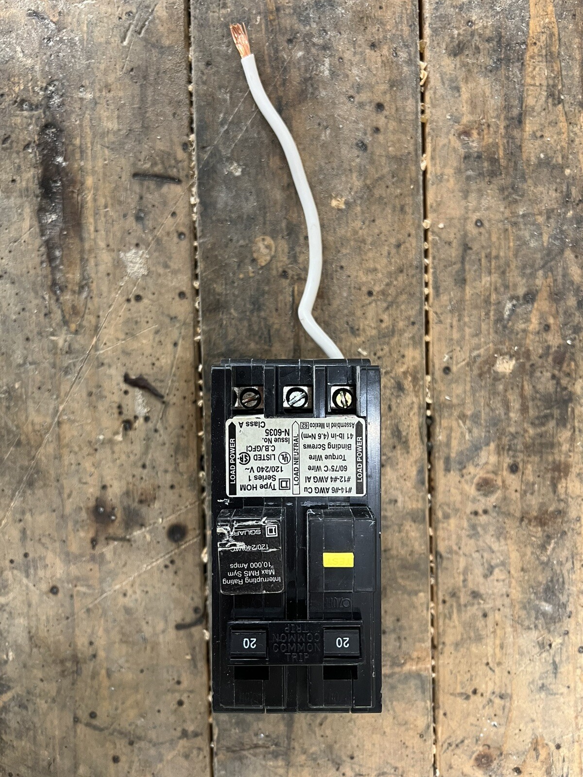 Square D HOM220GFIC 20 A Miniature Circuit Breaker