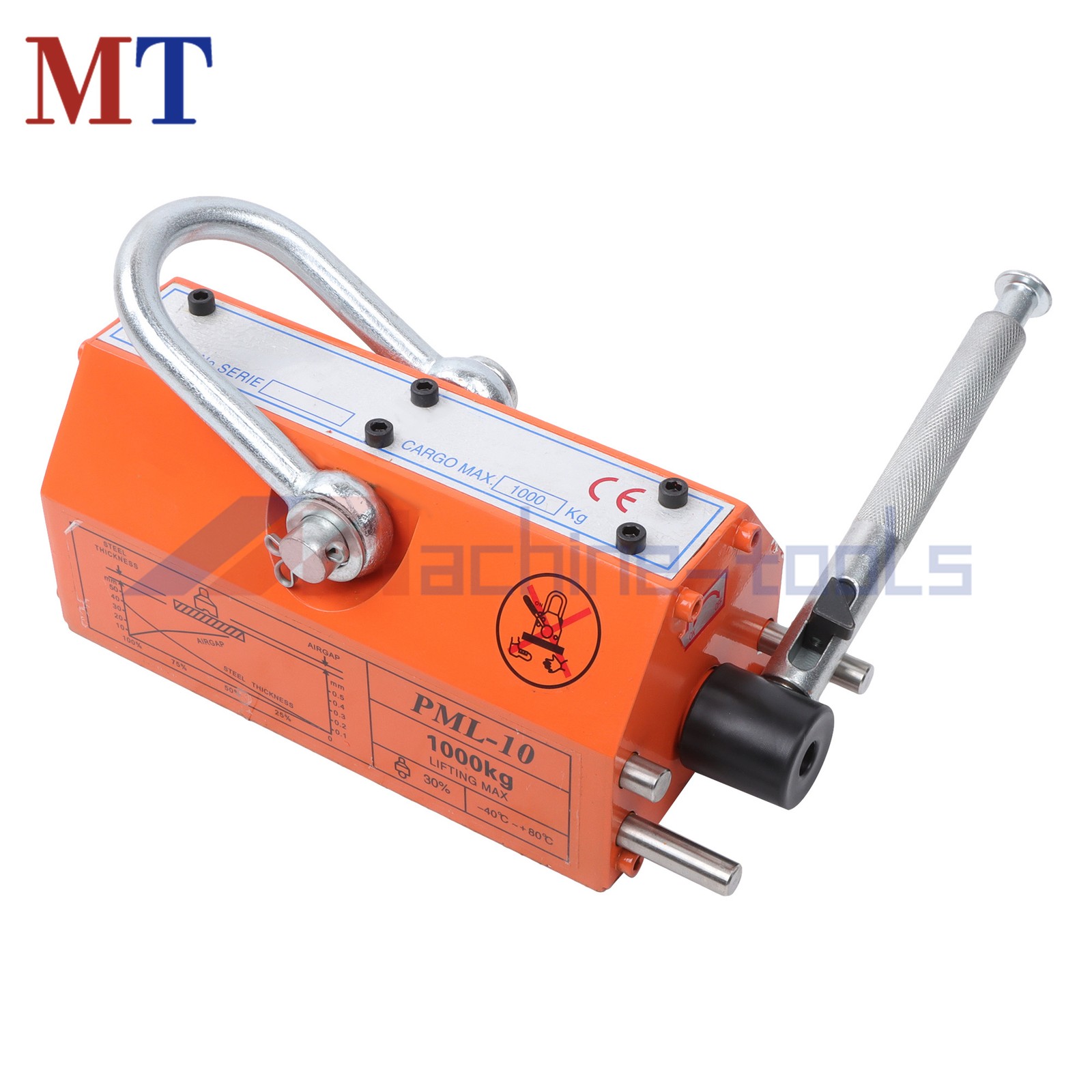 2200Lbs/1000kg 2 Safety Factor Magnetic Lifter Lifting Magnet Neodymium Hoist