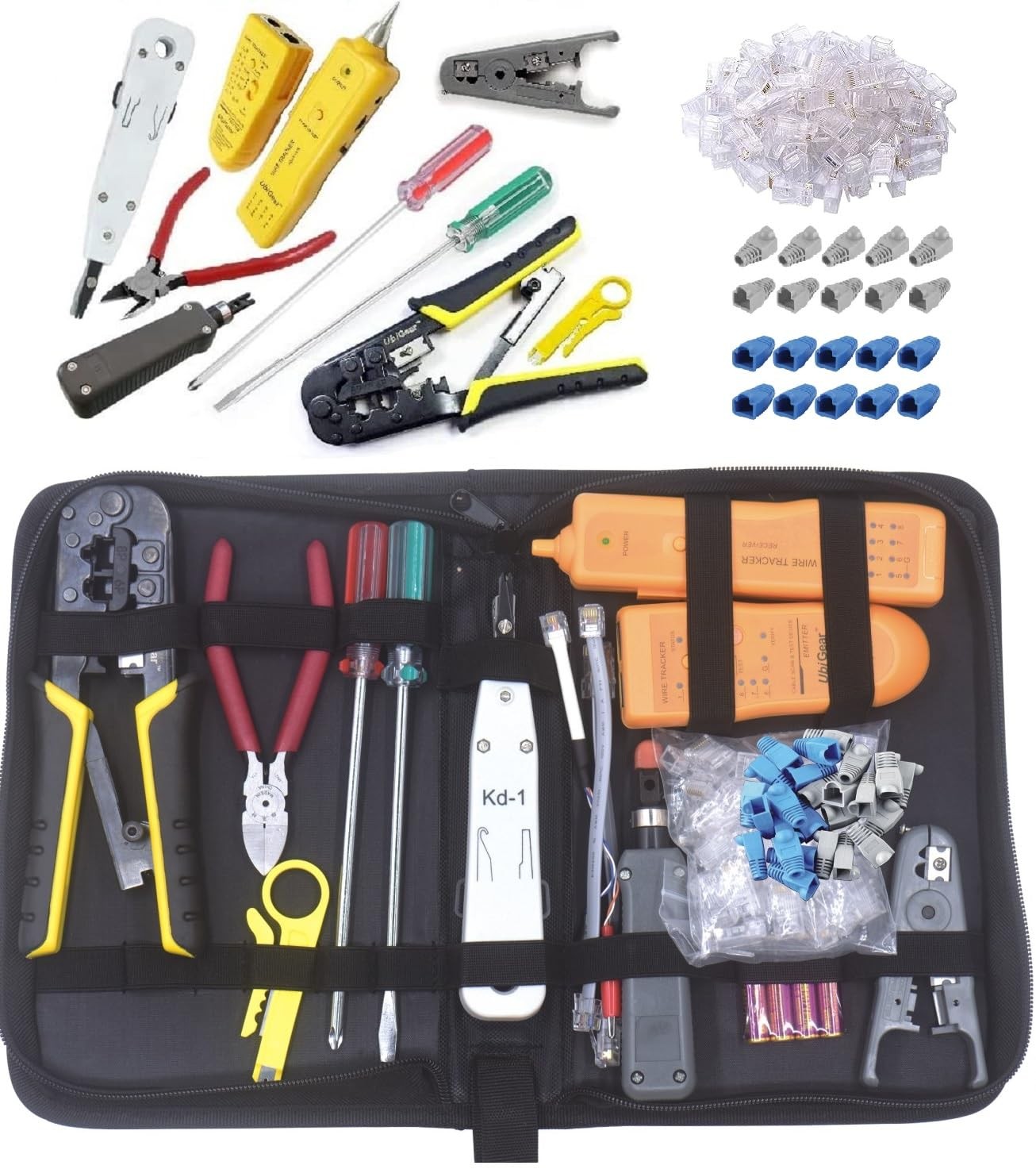 Network/phone Cable Finder/toner/probe/tracer/tester + Rj11/rj12/rj45 Crimp Crim
