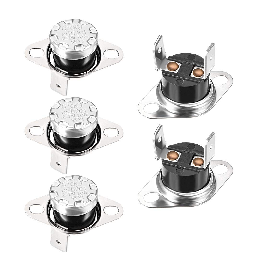 uxcell KSD301 Thermostat 85°C/185°F 10A N.C Adjust Snap Disc Temperature Swit…