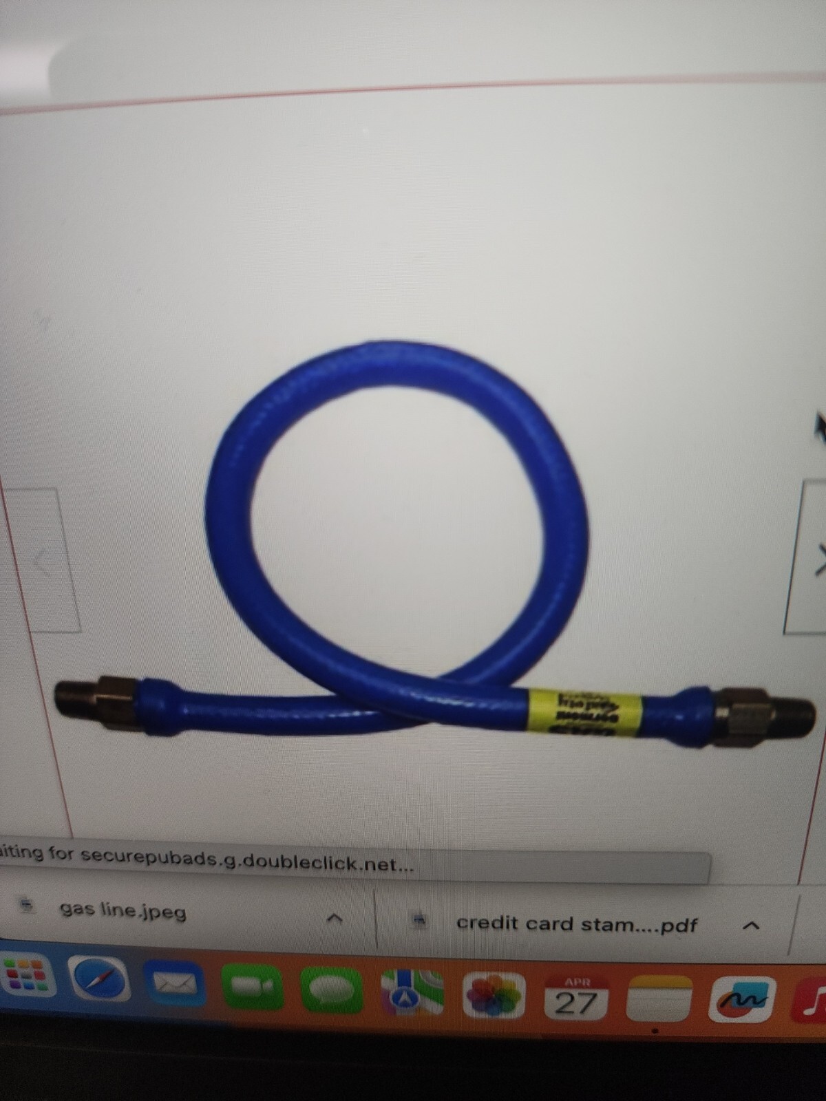 COATED GAS CONNECTOR 1-1/4″ MPT X 60″, Dormont, 16125BP-60, 321031