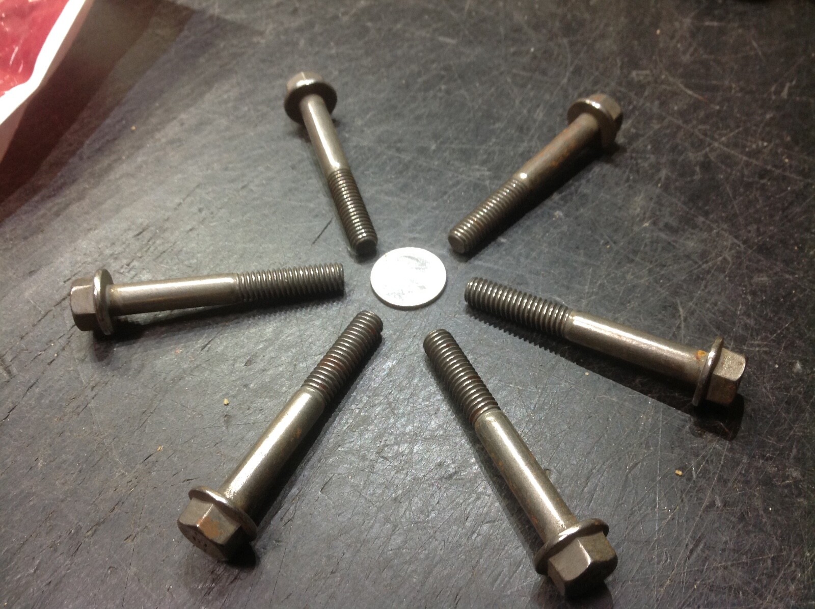 6 military grade hex bolts axle tech meritor 3/8-16 3/8 16 x 2 3/4 washer head