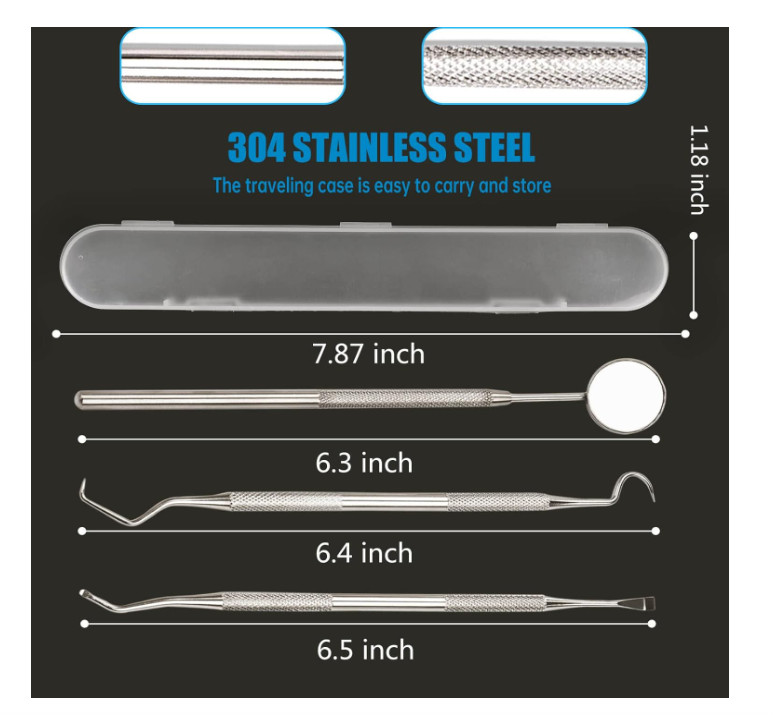 3pcs Dental Tools Professional Dental Picks For Teeth Cleaning