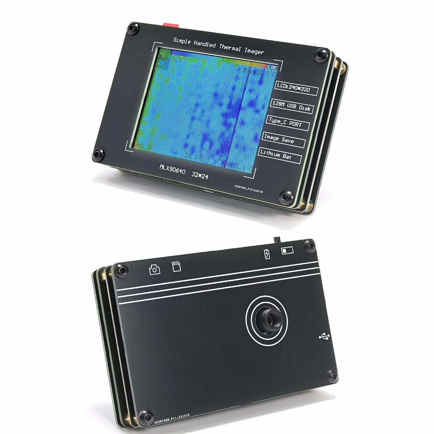 Handheld Thermal Imaging Camera for Non-Contact Temperature Detection & Analysis