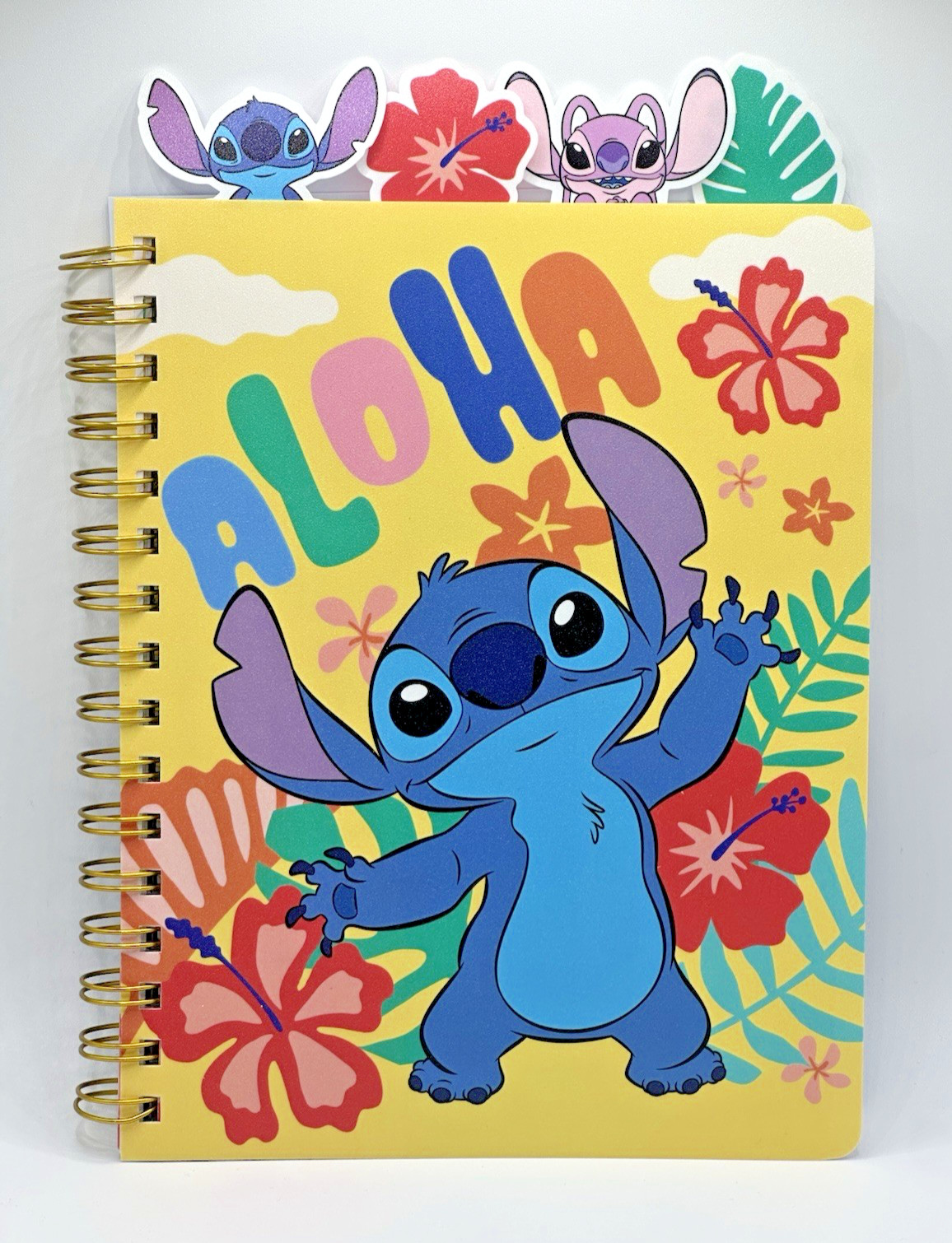 Disney Stitch 4 Tabbed Notebook Journal Aloha Lilo & Stitch Angel NWT