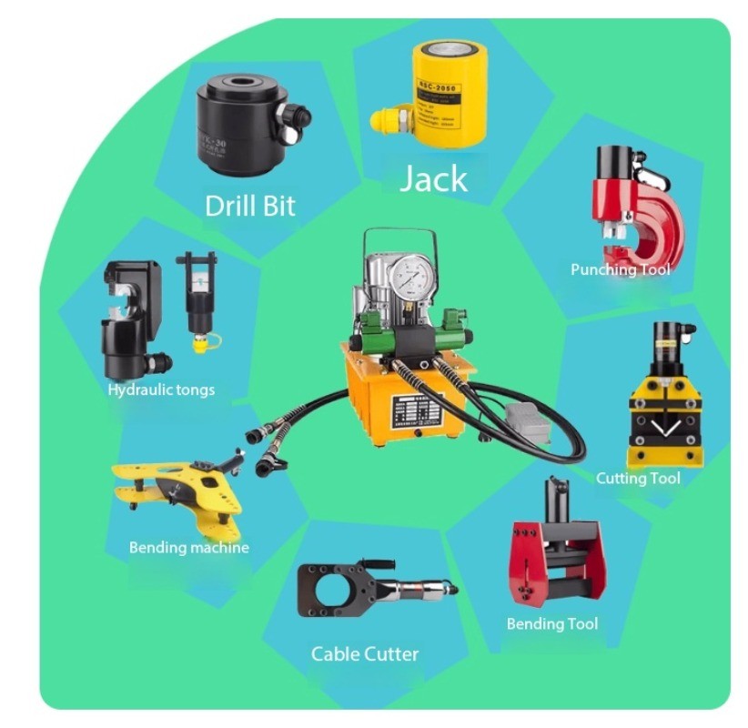 Hydraulic Electric Pump Ultra-High Pressure Oil Pump QQ-700 1.2KW Manual Switch
