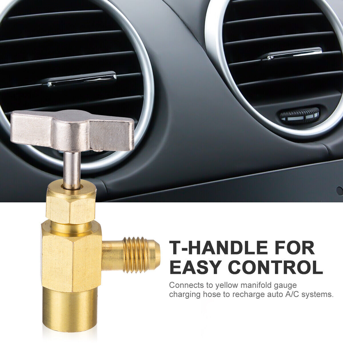 Can Tap Self-Sealing HVAC Freon Tank Adapter Valve Core Refrigerantion Tool Kit