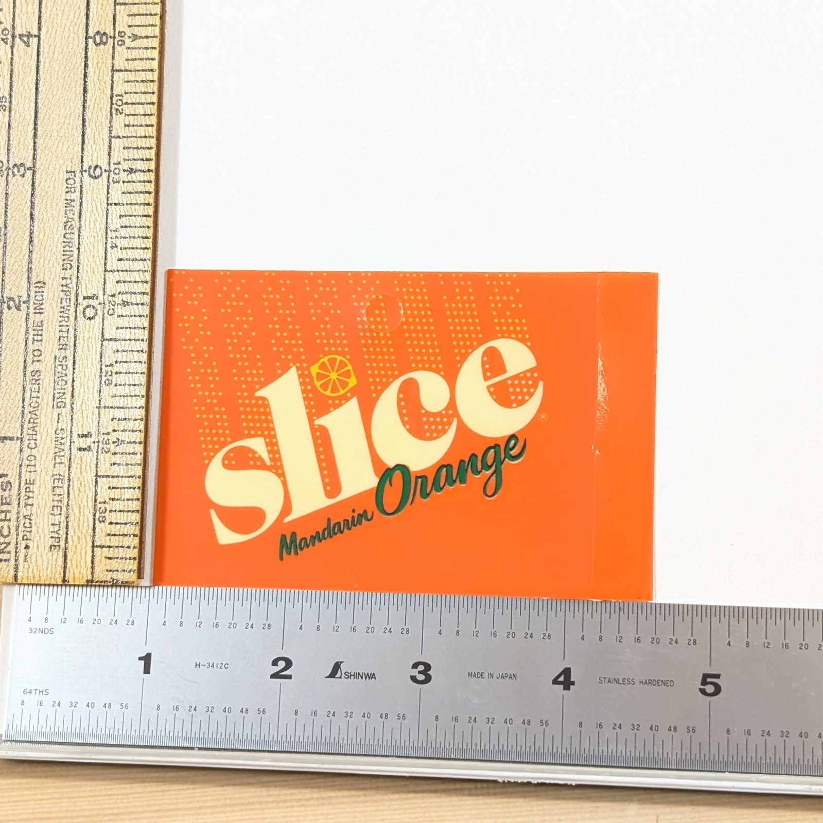 Slice Mandarin Orange vintage NOS Soda Vending Machine Flavor Strip retro