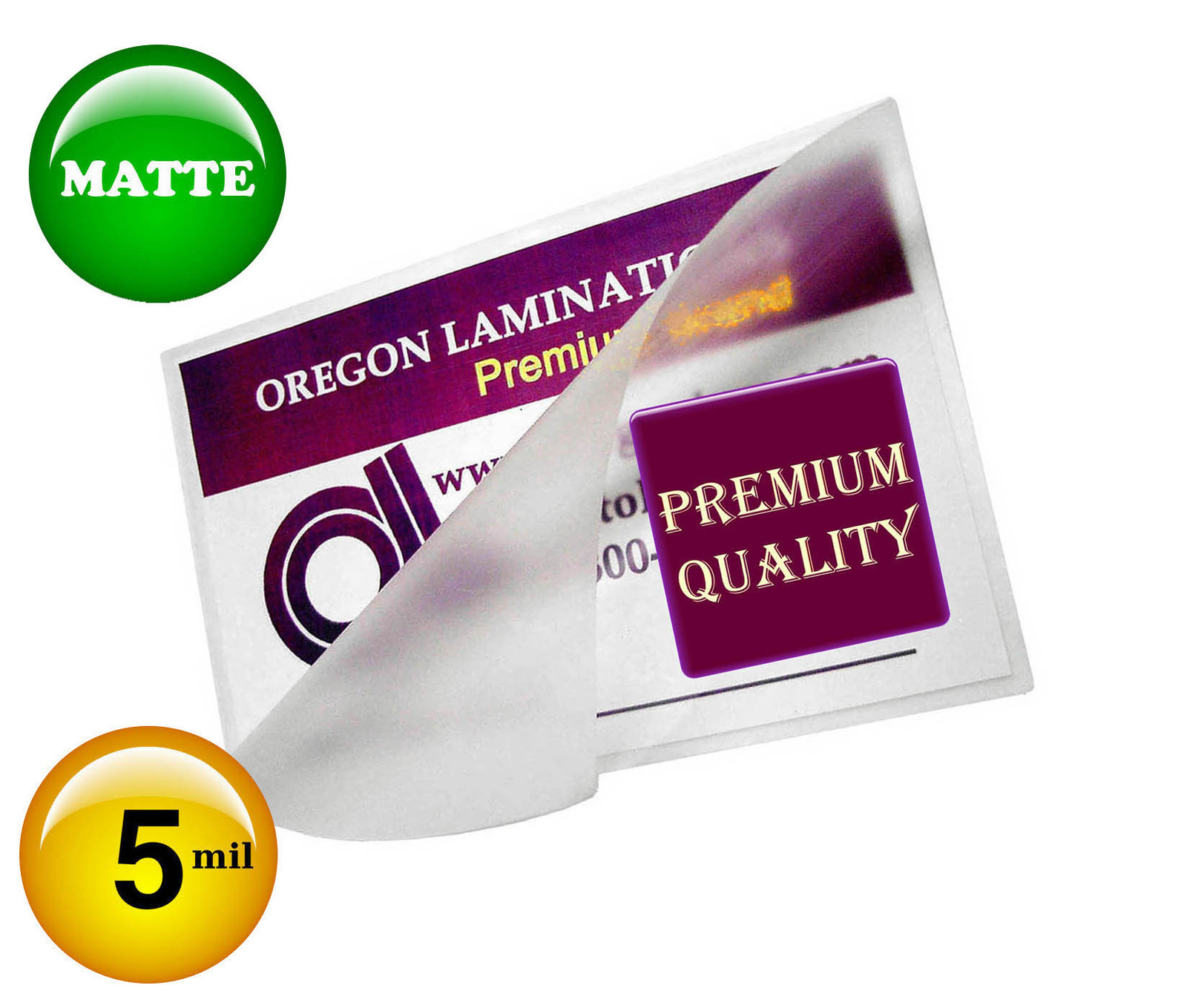 MATE/MATTE Military Card Hot Laminating Pouches 2-5/8 x 3-7/8 [pk of 100] 5 Mil