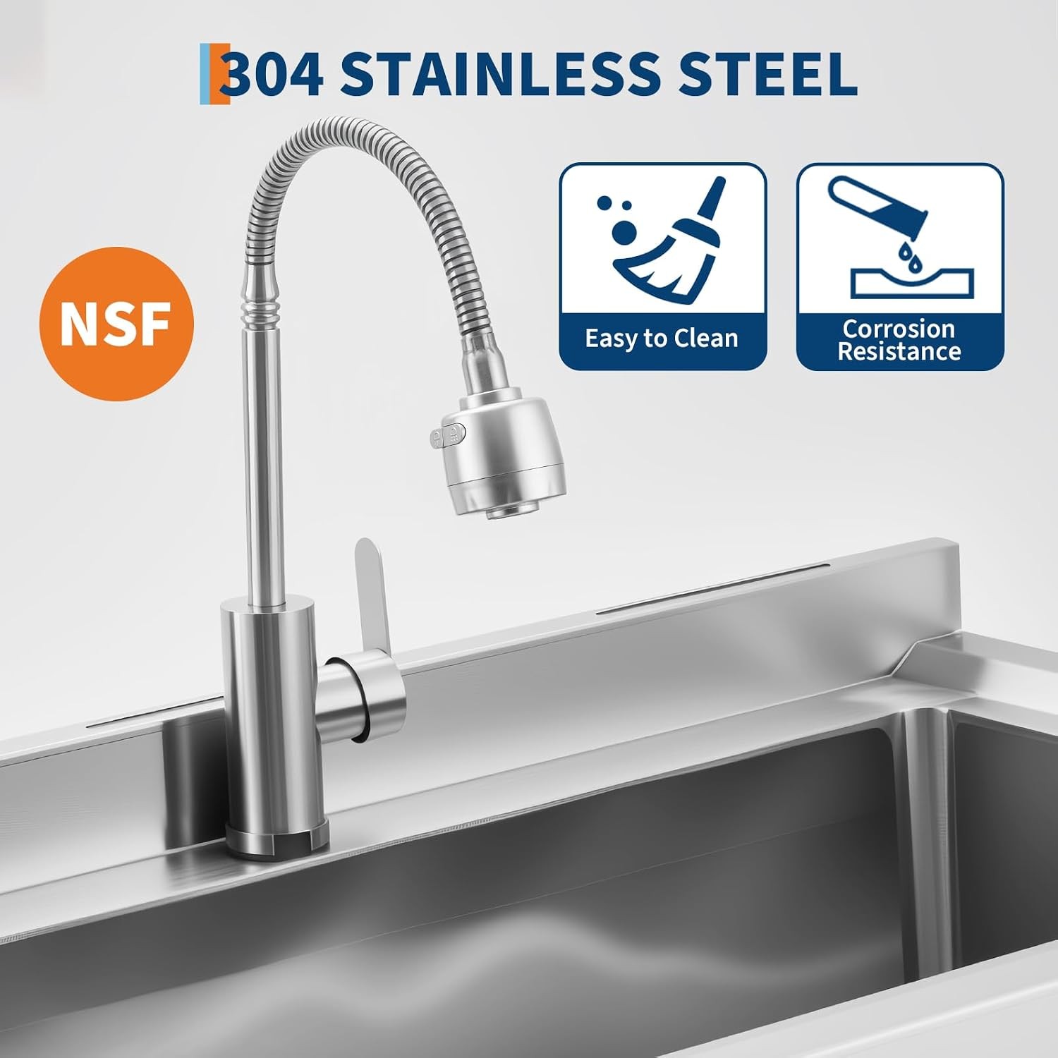 36 Inch Single Bowl Utility Kitchen Sink Stainless Steel Commercial Laundry Sink