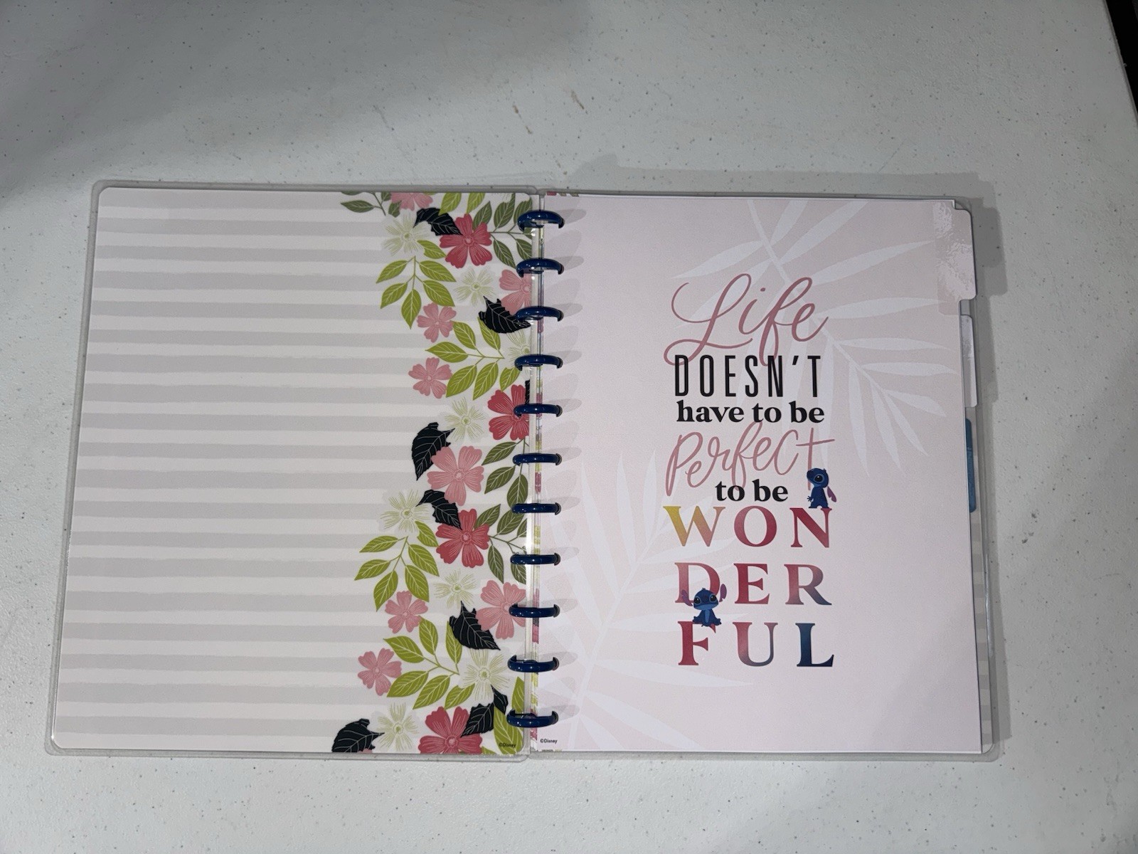 Happy Planner Disney Aloha Stitch Notebook, Lilo and Stitch Undated Journal f…