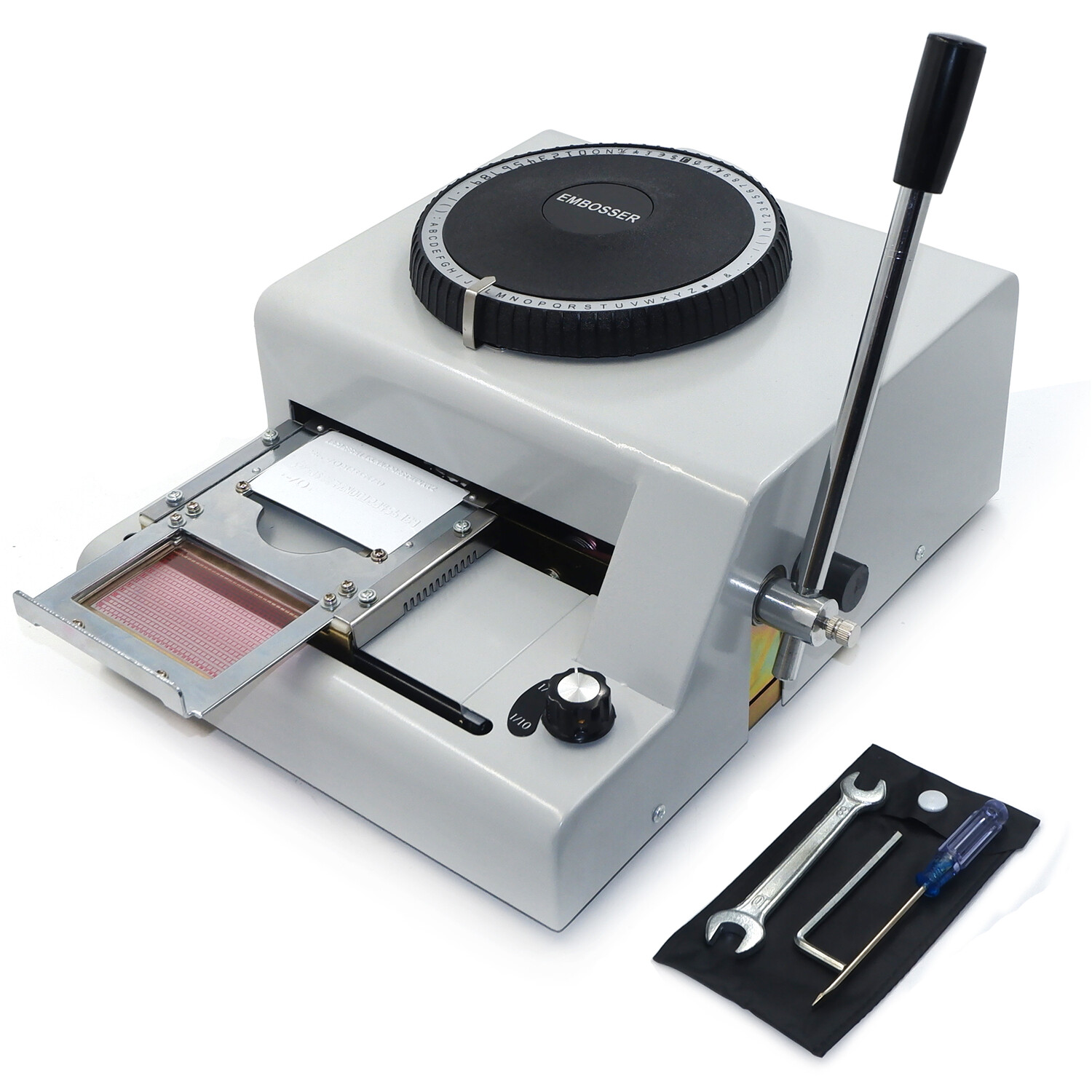 Embossing Machine 72-Characters Card Embosser Printer Code ID PVC Stamping Credi
