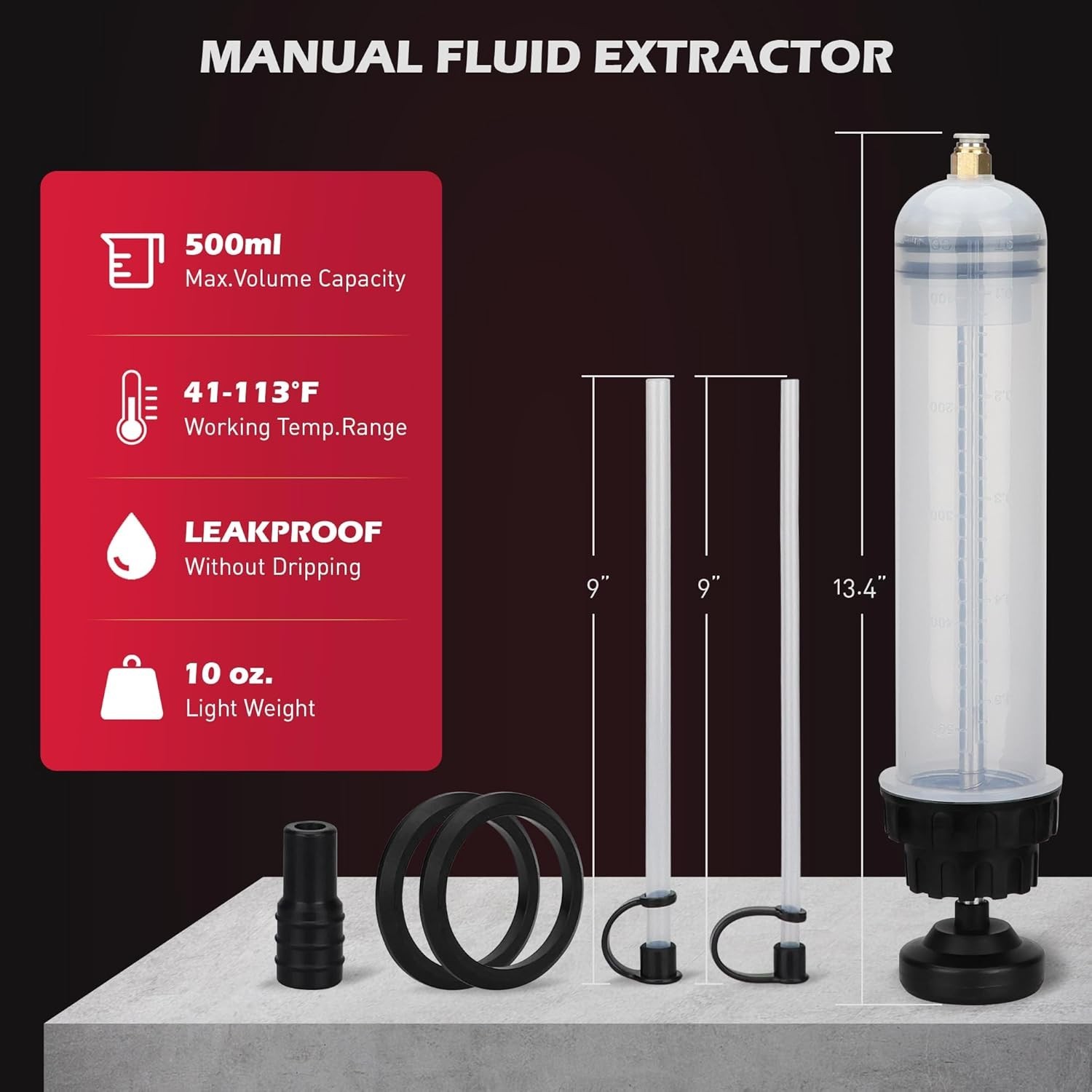500CC Oil Syringe Fluid Extractor Pump Multi-Purpose Automotive Marine Tool