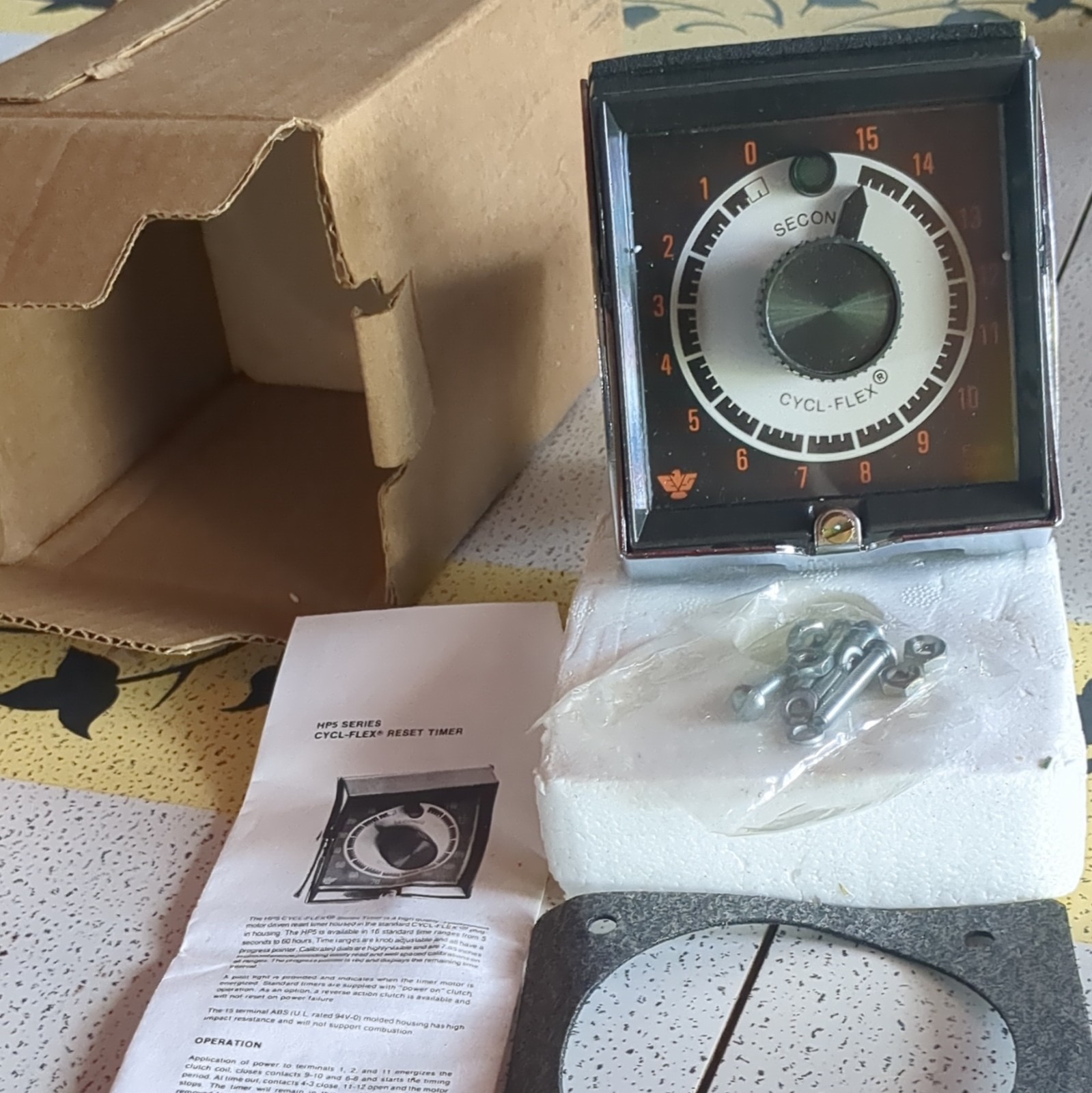 Eagle Signal HP5 Cycl-Flex Reset Timer 0-15 Seconds NOS New In Box with Manual