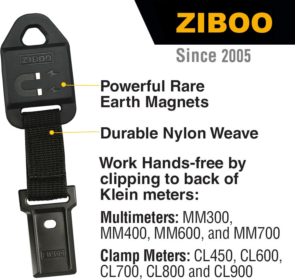 ZIBOO 69417 Rare-Earth Magnetic Hanger With Strap Compatible With Klein Tool Met
