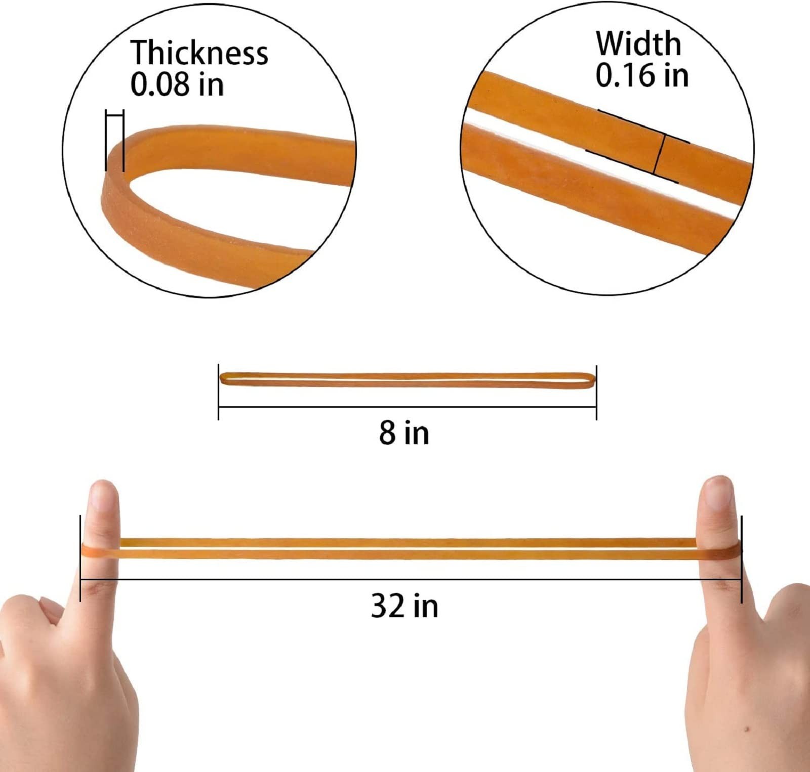 60 Pcs Large Rubber Bands Heavy Duty, Heavy Duty Trash Can Band, Strong Elastic