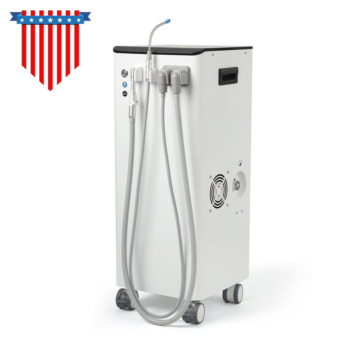 Portable Dental Mobile Suction Unit System Negative Pressure Pump High Volume