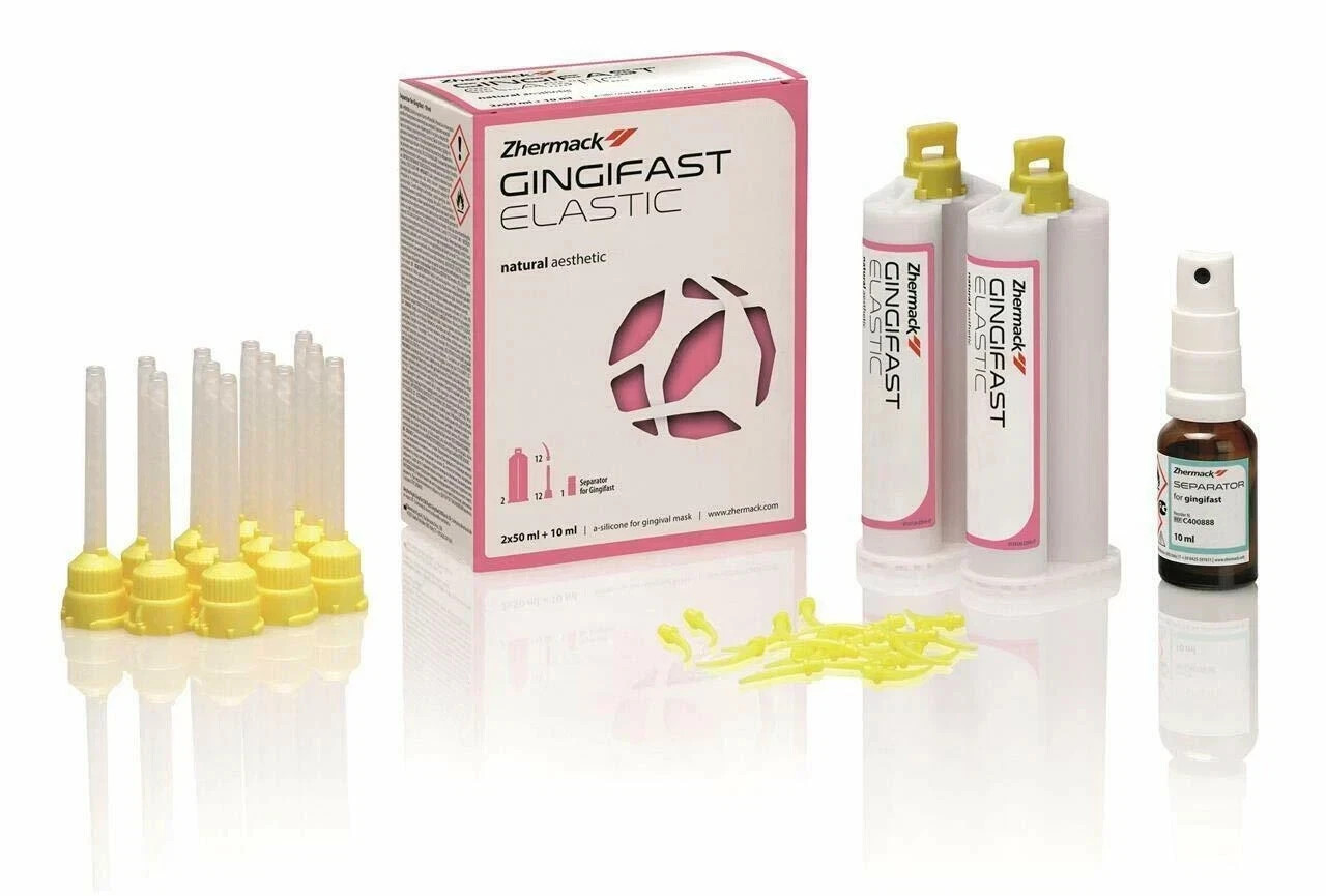 Gingifast Elastic Kit – Zhermack – Natural Aesthetic – 2 x 50 ml free shiping