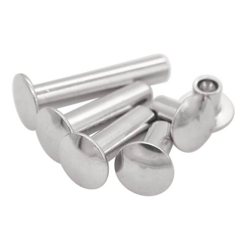 A2 Stainless Semi Tubular Rivet M1.5-M8 Mini Truss Head Semi Hollow Shank Rivet