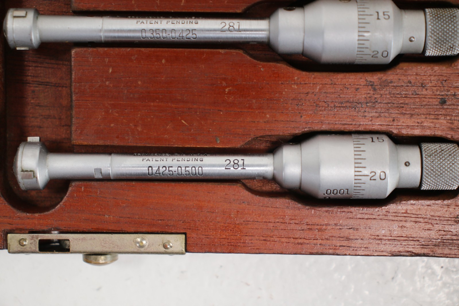 Brown & Sharpe 281 Intrimik 3 piece set range 0.275-0.500