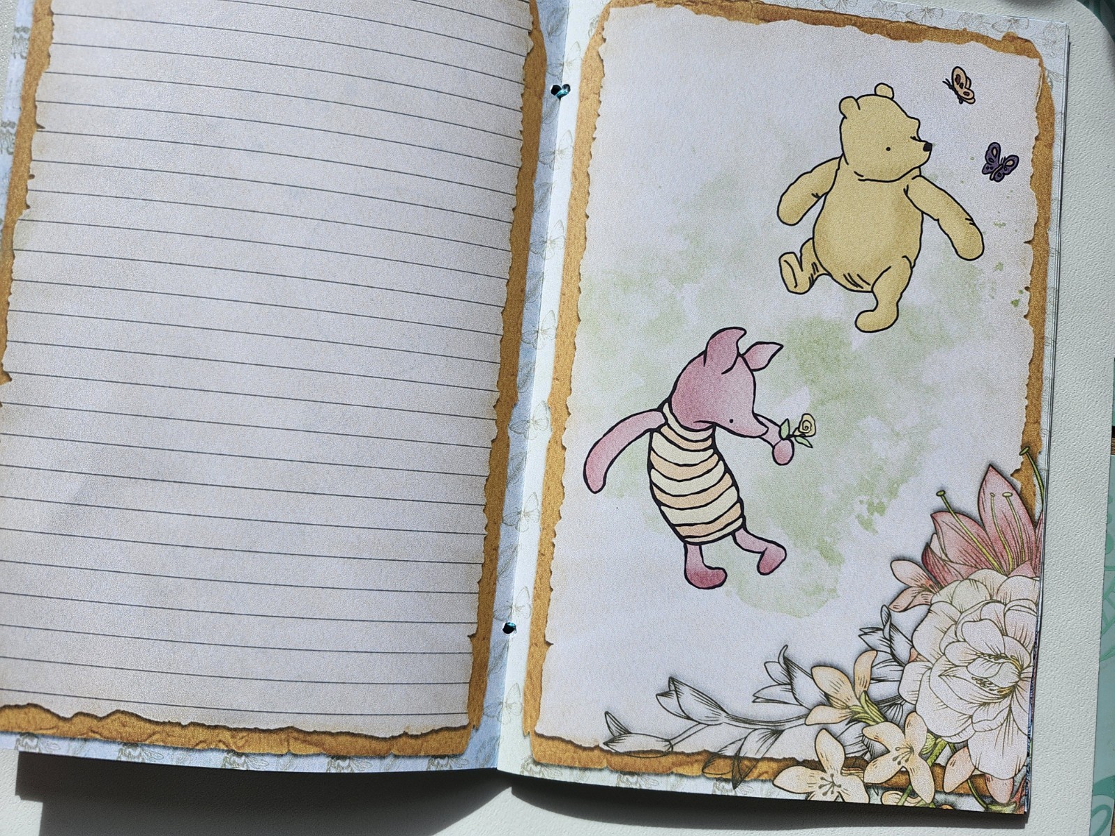 Junk Journal Booklet «WINNIE THE POOH» Retro Classic Storybook Style LG 9×6 40p