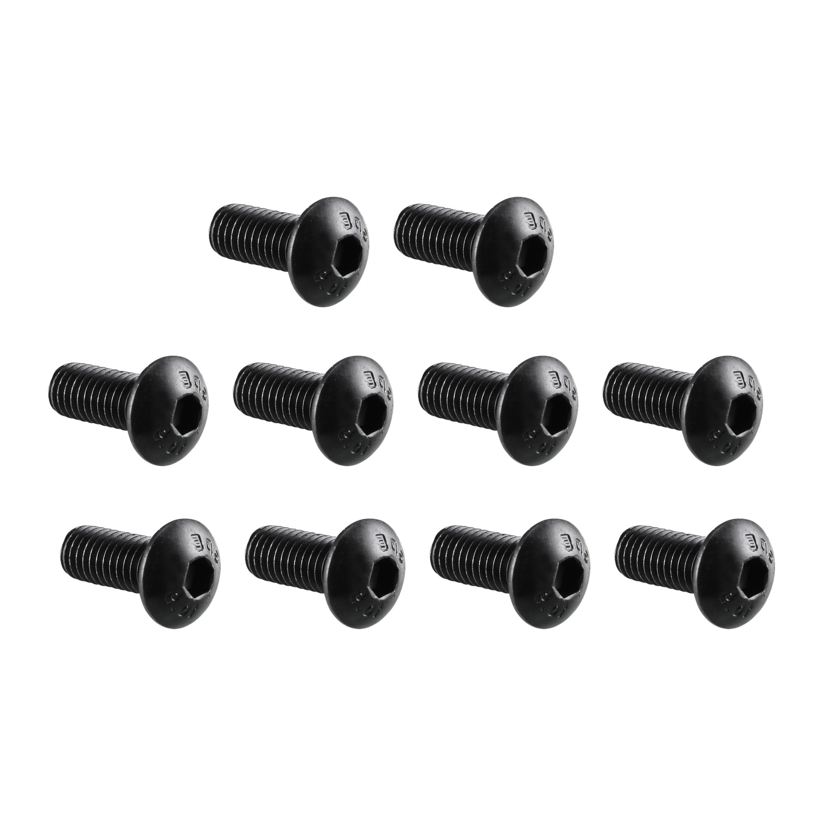 50pack M5x12mm 10.9 Alloy Steel Button Head Hex Socket Cap Screw Bolt Black
