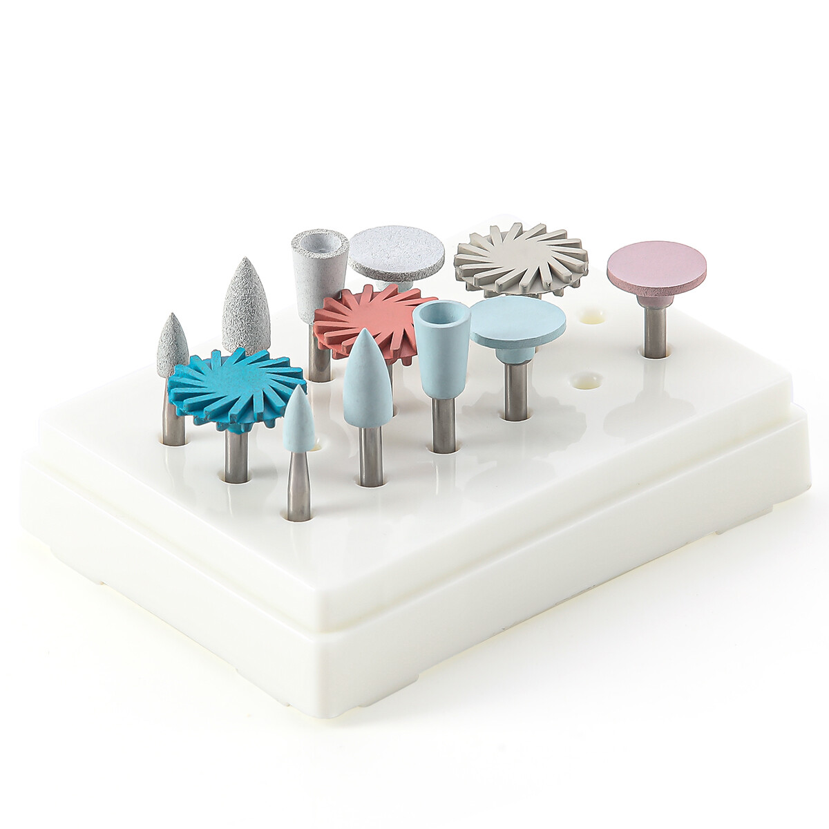 Dental RA Latch Type Composite Polishing Burs Brush Silicone Rubber with Diamond