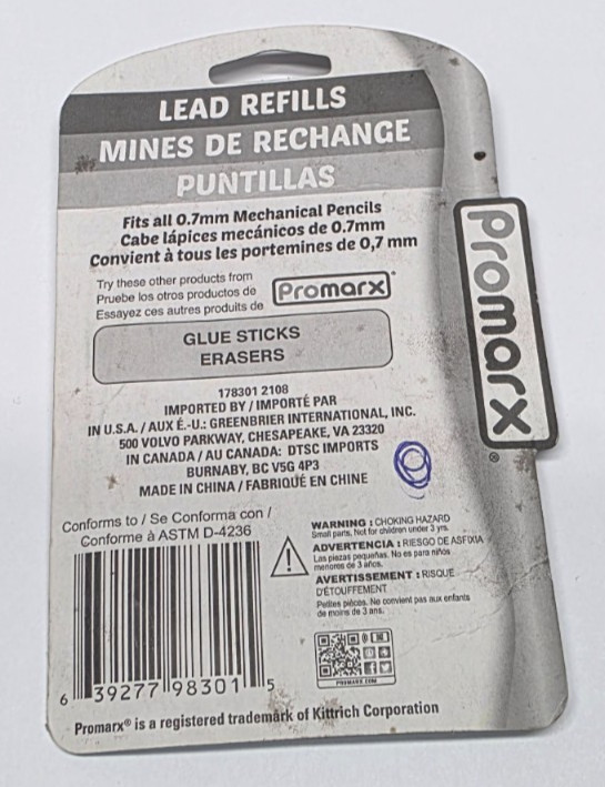 NEW PROMARX 5 Lead Refills – 60 Leads (HB #2, 0.7mm)