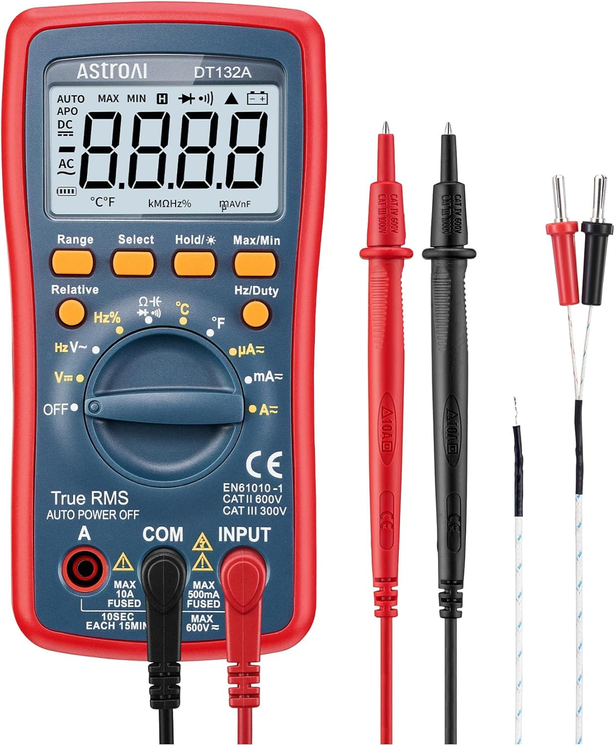 Astroai Digital Multimeter, TRMS 4000 Counts Volt Meter (Manual and Auto Ranging