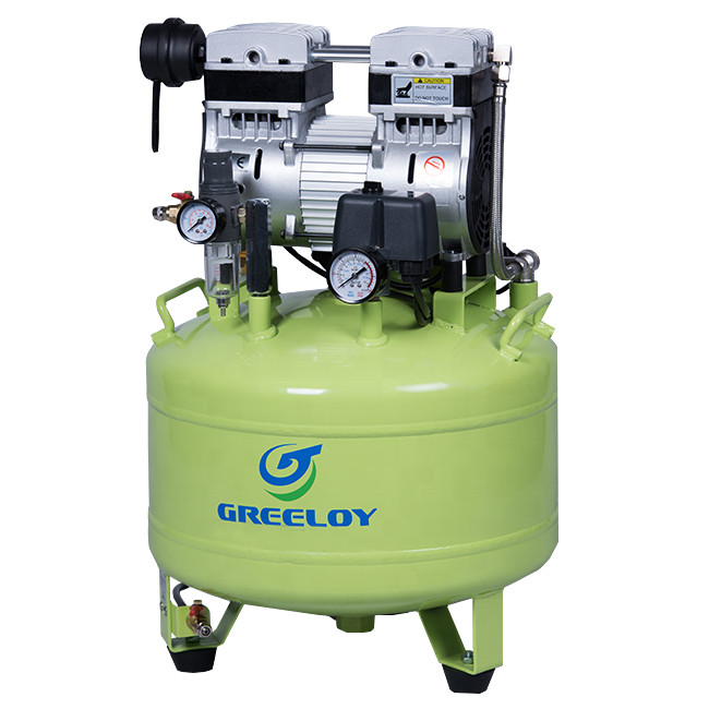 800W Greeloy GA-81 Dental Lab Silent Oil Free Air Compressor 40L Air Tank 110V