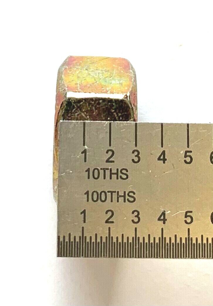 3/8-24 GRADE 8 HEX NUT – YELLOW ZINC PLATED — 3/8″ – 24 UNF- 50 PIECES PER PACK
