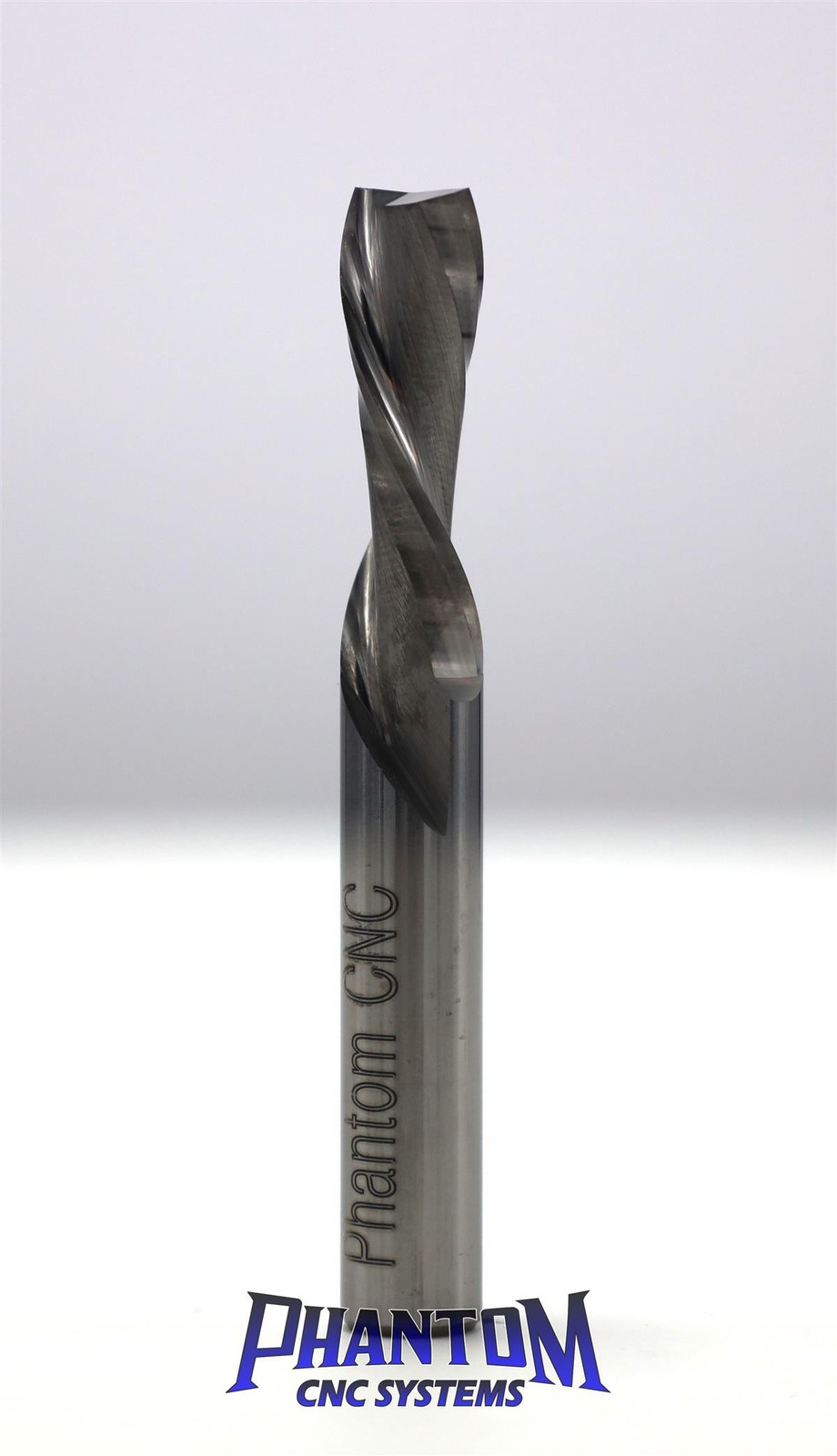 3/8″ Spiral Plunge CNC Router Bit 3/8″ Sh x 1-1/4″ CL 3″ Long 2 Flute Down-Cut