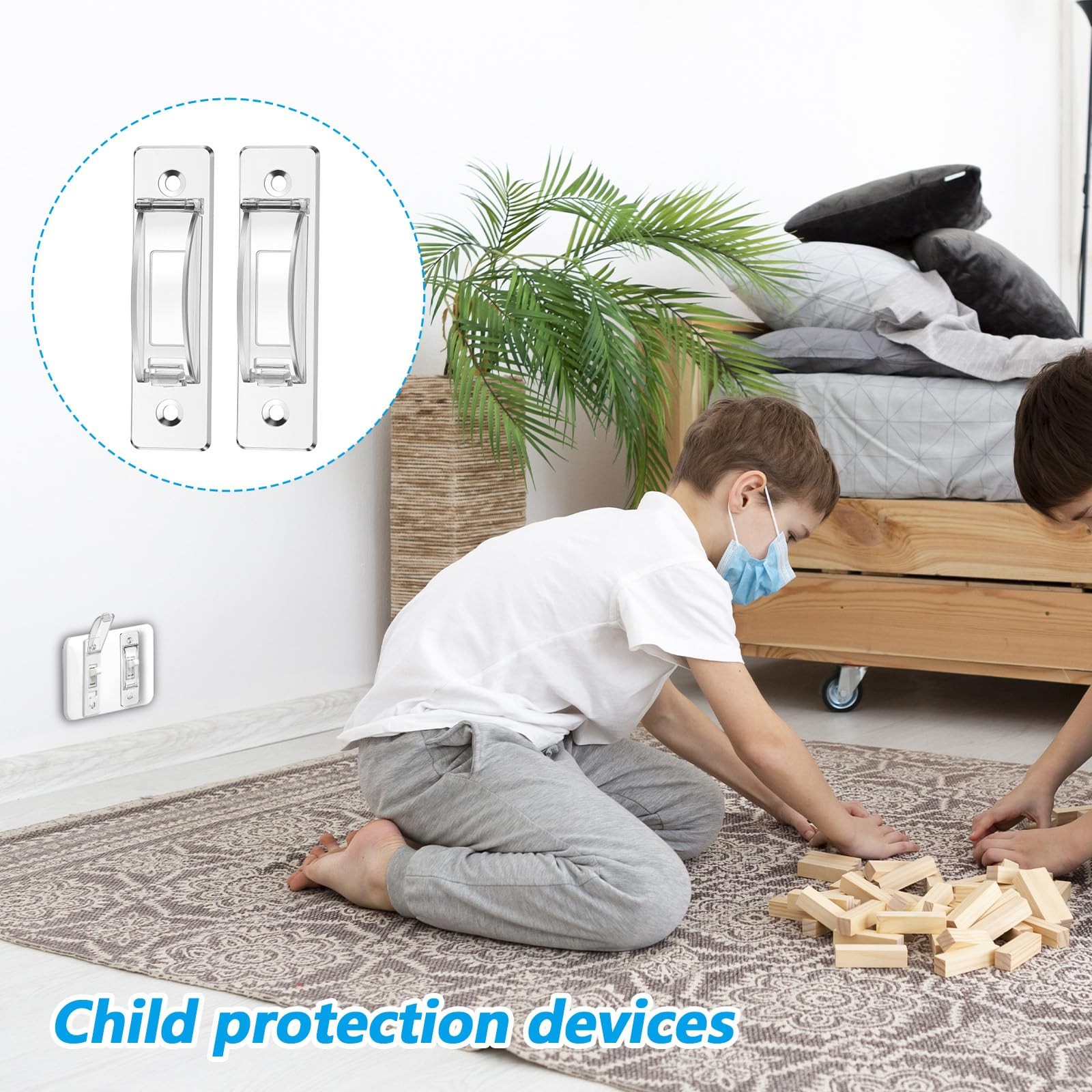 4 Pack Light Switch Guard Covers Childproof Toggle Switch Safety Protector