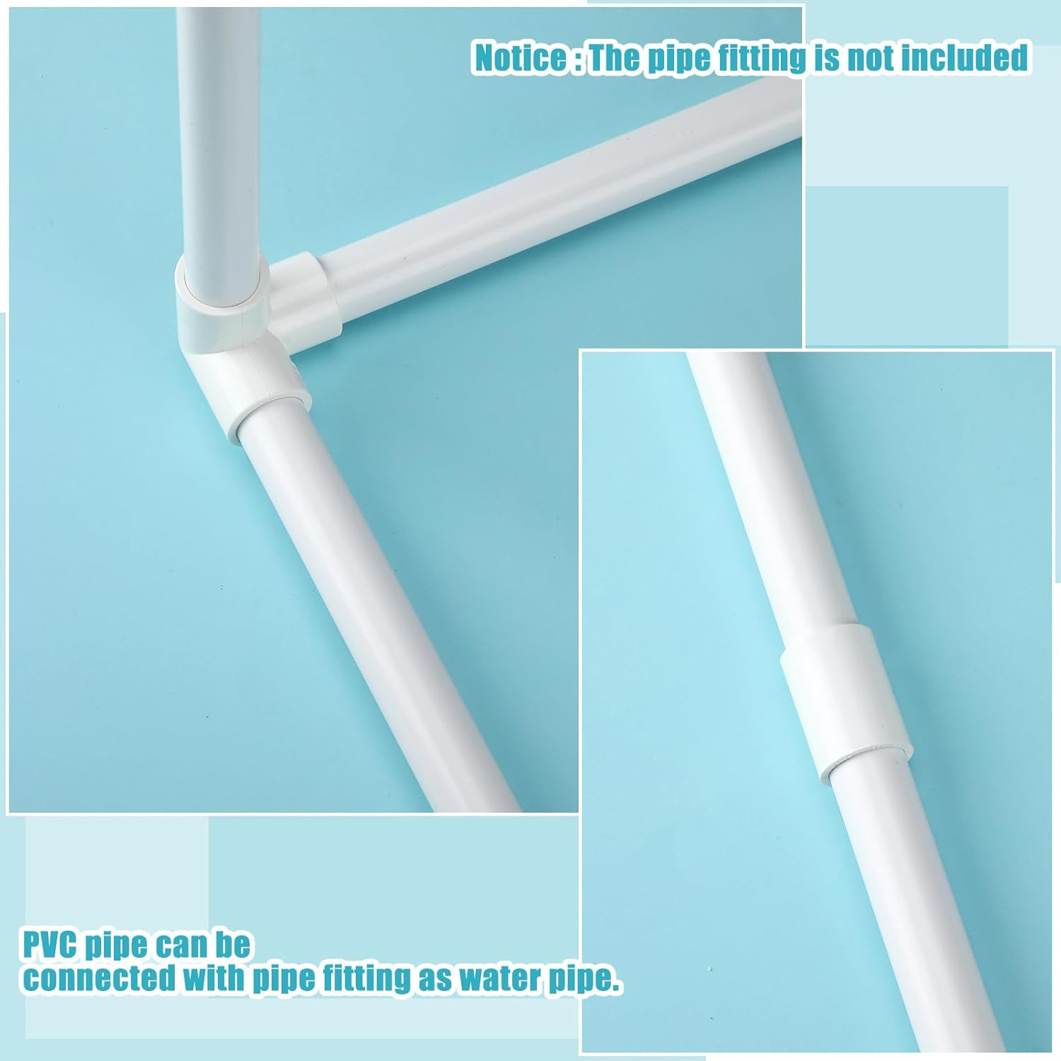 Sasylvia 10 Pcs Length PVC Pipe White DIY PVC Projects Sch40 Furniture Grade