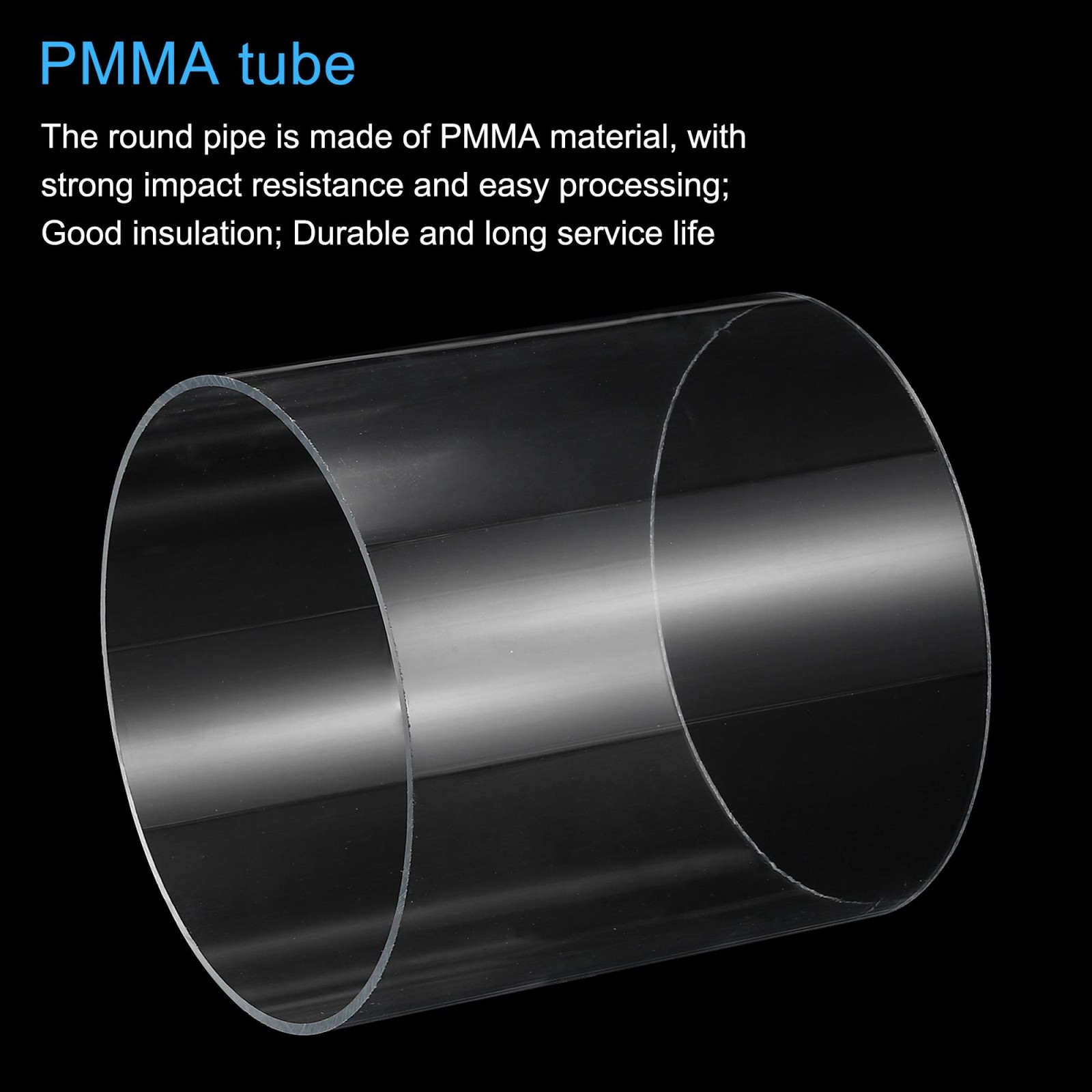 Acrylic Pipe Clear Rigid Tube 145mm ID 150mm OD 6″ for Lamps and Lanterns