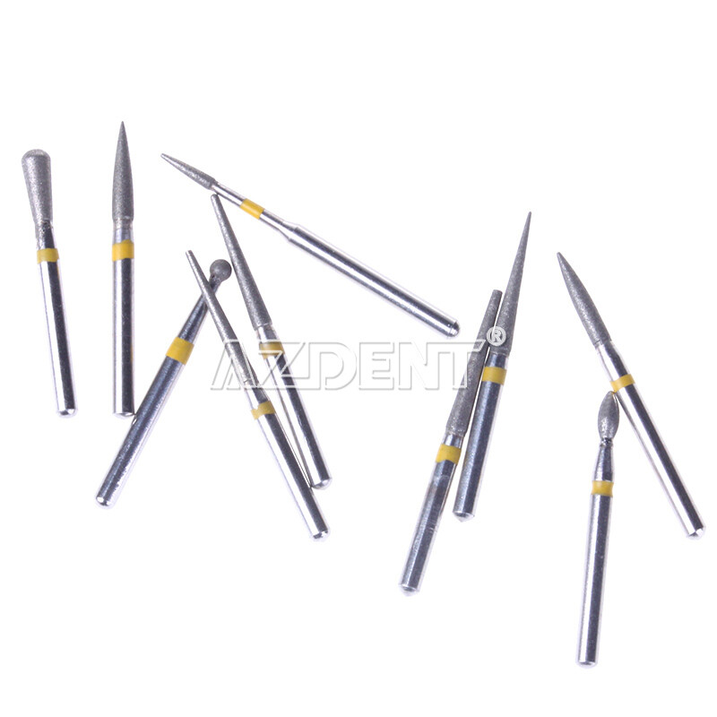 17 Type AZDENT Dental Diamond Burs Polishing Drills Kit for High Speed Handpiece