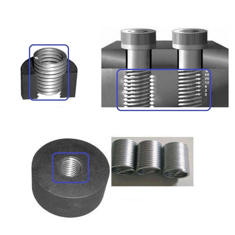 Helicoil Wire Thread Repair Inserts Coarse Thread A2 Stainless Steel M1.6~24mm
