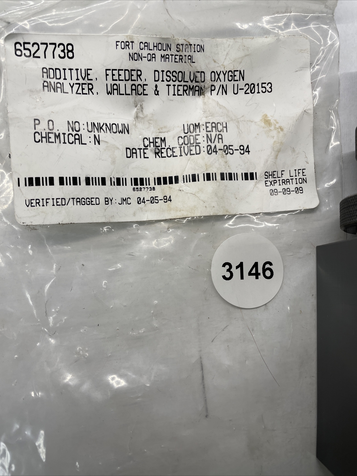wallace tierman Dissolved Oxygen Analizer 6527738 u-20153