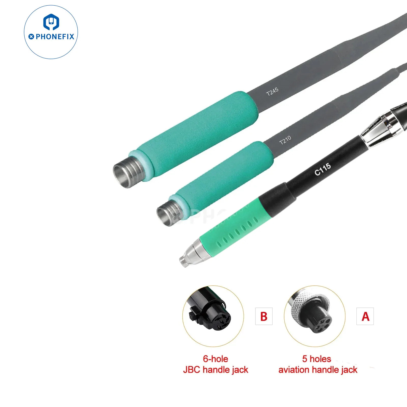 Universal 6PIN 5PIN T210 T245 T115 Handle for JBC Aixun Aifen I2C Precision Sold
