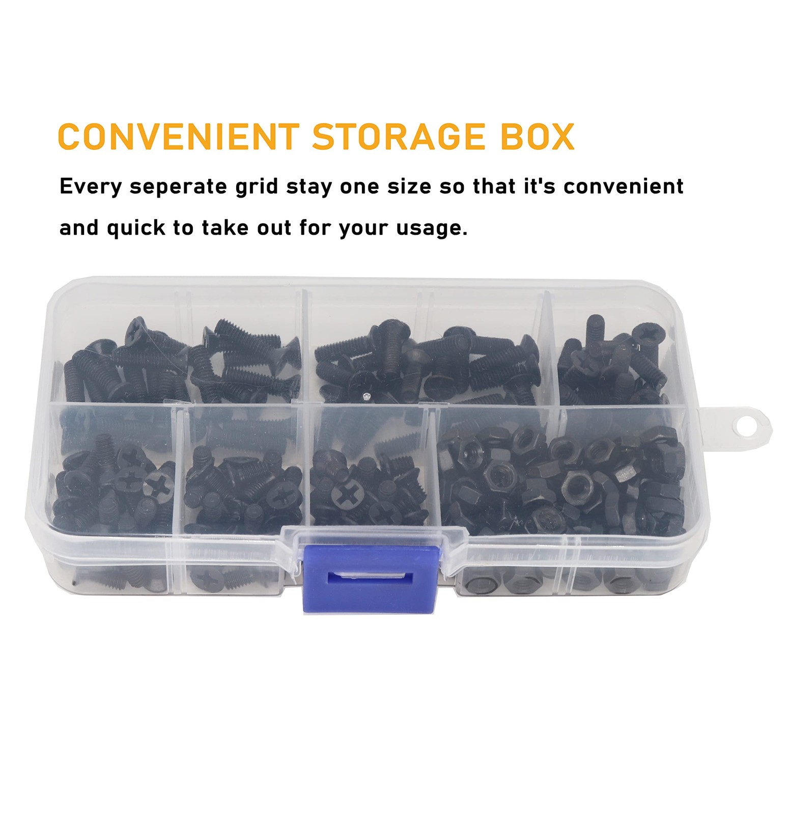binifiMux M3 Screws Kit, 360pcs (7 Sizes) M3-0.5mm Black One Size,