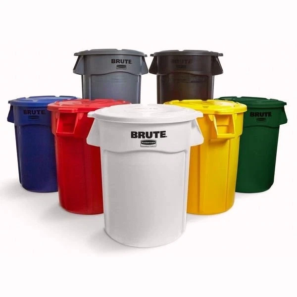 Rubbermaid Commercial Fg263200blue Brute 32 Gal Round Heavy Duty Plastic Can,