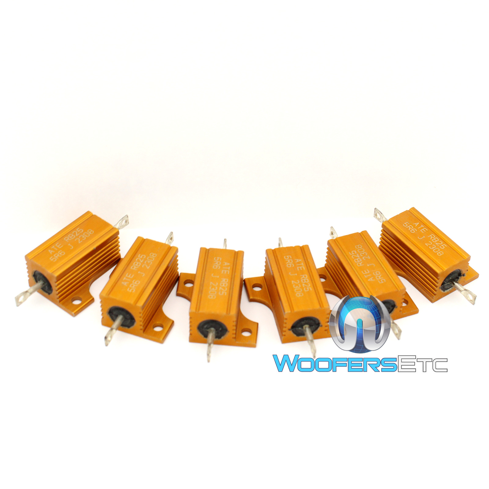 6 PCS 25W WATT POWER METAL SHELL WIREWOUND RESISTOR 0.01-18K Ω CLASS J ±5% NEW