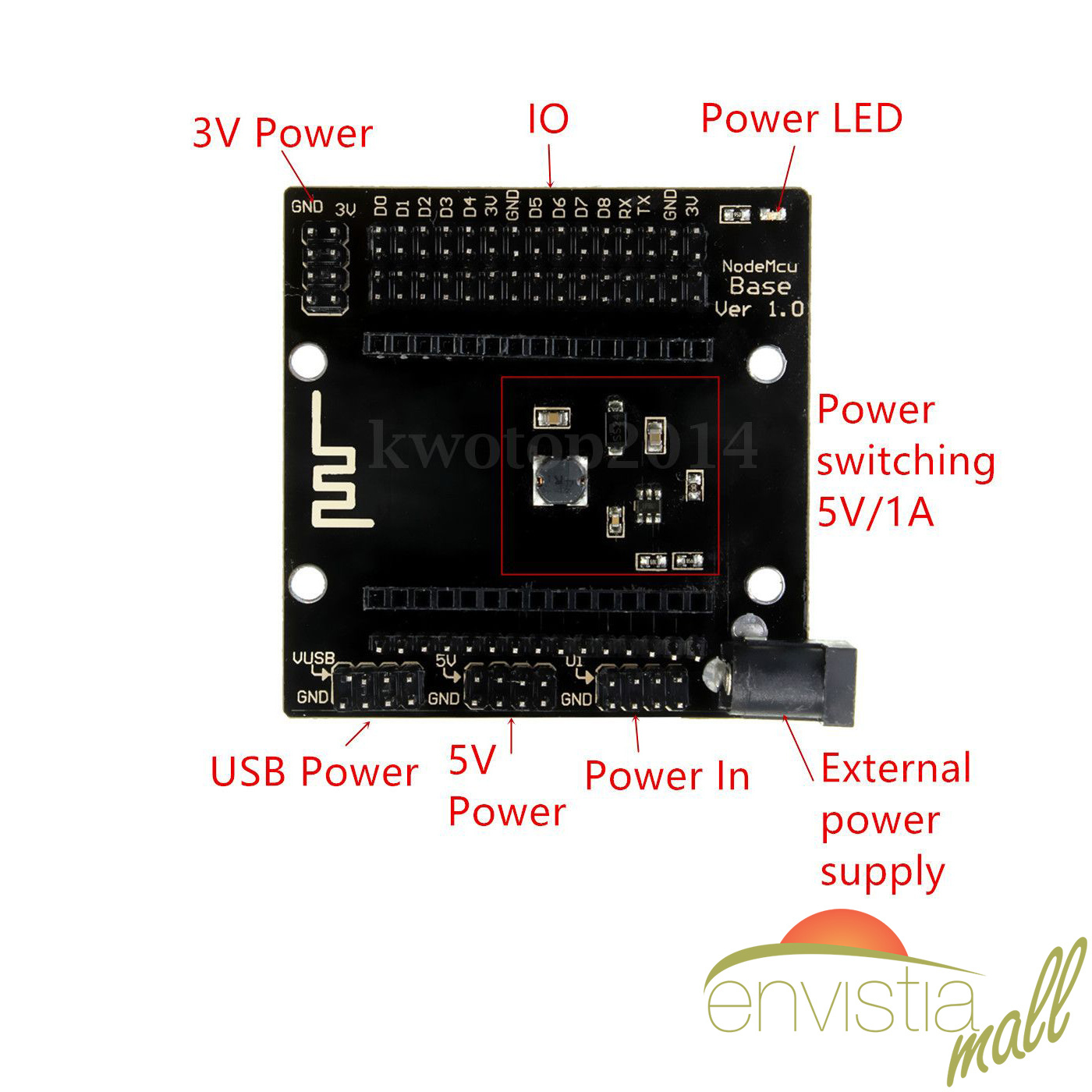 ESP8266 NodeMCU LUA Base Interface Expansion Testing Development Board V3