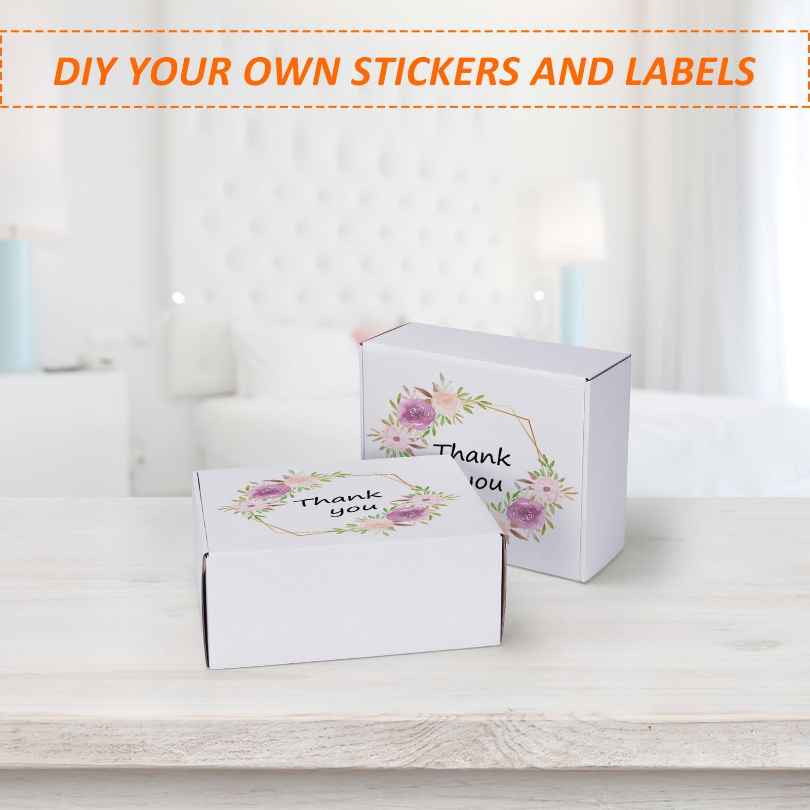 10x8x4 inches Shipping Boxes Set of 20, White Corrugated Cardboard Box Litera…