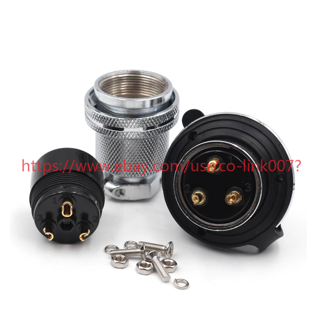 GX30 3Pin XLR Flange Aviation Plug Ham Radio DF30 Panel waterproof Connector